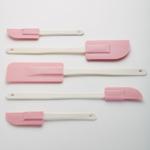 Набор лопаток для декорирования мастики, теста и марципана WEBBER BE 0362 белый с темно-розовым