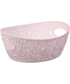 М-ПЛАСТИКА Корзинка 2,5 л. Кружево М 2378 чайная роза