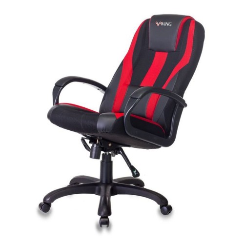 Кресло игровое Бюрократ VIKING-9/BL+RED черный/красный искусст. кожа/ткань 1160596