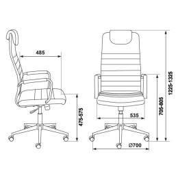 Бюрократ Кресло руководителя KB-9N/ECO/BLACK черный искусственная кожа крестовина хром 1140275