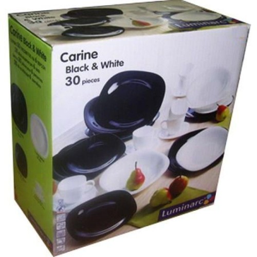 Набор столовый 30 пр. LUMINARC Carine Black&White D 2382 /N 1500