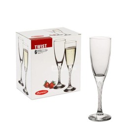 PASABAHCE Набор бокалов для шампанского Twist 175мл.(6шт) 44307