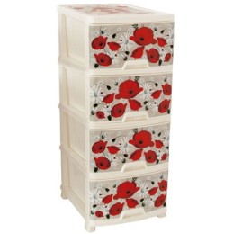 М-ПЛАСТИКА Комод 4 секции Классик Деко М2803