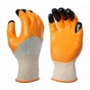 Перчатки нейлон оранжевый с черными пальцами 01-032