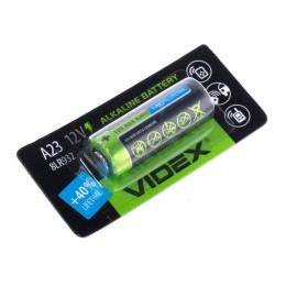 Videx Батарейка щелочная А23/Е23А 1pc BLISTER CARD (12/240) 22908