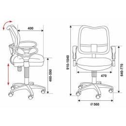 Бюрократ Кресло CH-799AXSN/Black спинка сетка черный сиденье черный 26-28 664030