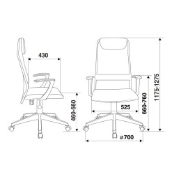 Бюрократ Кресло руководителя KB-8N/BLACK черный TW-01 TW-11 сетка/ткань 1140281