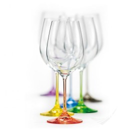 BOHEMIA Набор бокалов для вина Viola Rainbow 350 мл. (6 шт.) 40729 350S D4641