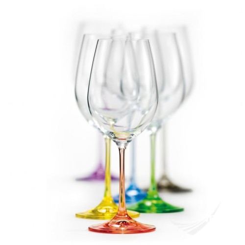 Набор бокалов для вина BOHEMIA Viola Rainbow 350 мл. (6 шт.) 40729 350S D4641