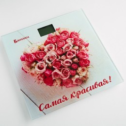 ВАСИЛИСА Весы напольные электронные Самая красивая розы ВА 4006