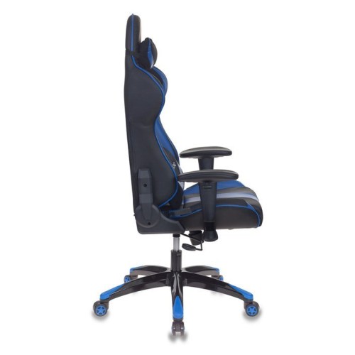 Кресло игровое Бюрократ CH-772N/BL+BLUE две подушки черный/синий искусственная кожа (пластик черный) 1075442