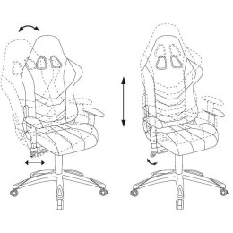 Бюрократ Кресло игровое CH-772N/BL+BLUE две подушки черный/синий искусственная кожа (пластик черный) 1075442