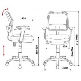 Бюрократ Кресло детское CH-W797/ABSTRACT спинка сетка мультиколор абстракция сиденье мультиколор абстракция 483041