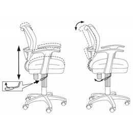 Бюрократ Кресло детское CH-W797/ABSTRACT спинка сетка мультиколор абстракция сиденье мультиколор абстракция 483041