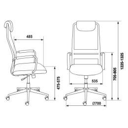 Бюрократ Кресло руководителя KB-9N/R/TW-97N красный TW-35N TW-97N сетка крестовина хром 1140274