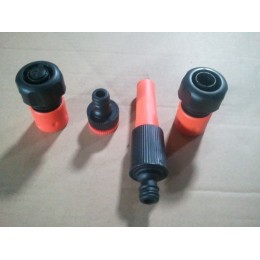 ГИДРОАГРЕГАТ Шланг поливочный 3/4 дюйма, 20 м, армированный, 3-х слойный оранжевый с полосой (набор коннекторов)