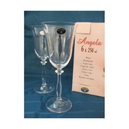 BOHEMIA Набор бокалов для вина Angella Optic 250 мл. (6 шт.) 40600/Opt/250