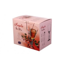 BOHEMIA Набор бокалов для вина Angella Optic 250 мл. (6 шт.) 40600/Opt/250