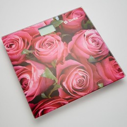 DELTA Весы напольные электронные Розовые розы D 9233