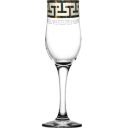 ГУСЬ ХРУСТАЛЬНЫЙ Набор бокалов для шампанского Греческий узор 200мл. (GE03-160)