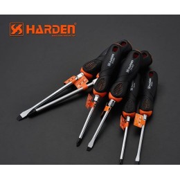 HARDEN Профессиональная усиленная шлицевая отвертка 5х100мм 550381