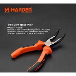 HARDEN Профессиональные плоскогубцы с изогнутым носом 6  560231