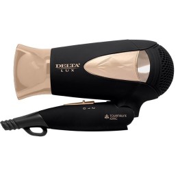 DELTA Фен 1400W LUX DL 0935 черный с золотым