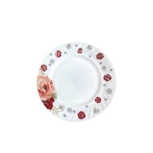 Тарелка десертная 18 см КОРАЛЛ Цветочный бордюр HP70