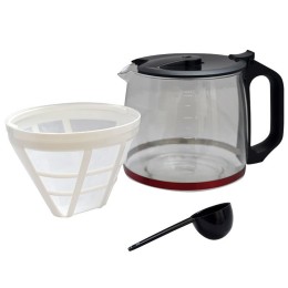 DELTA Кофеварка LUX DL 8152 черная с красным