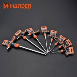 HARDEN Профессиональный T-образный шестигранный ключ с плавающей головкой 8х200мм 540707