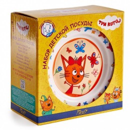 DELTA Набор посуды д/завтрака 3 пр. ТРИ КОТА. БАБОЧКИ КРС 821