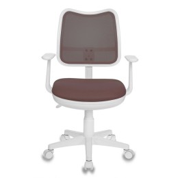 Бюрократ Кресло детское CH-W797/BR/TW-14C спинка сетка коричневый сиденье коричневый TW-14C (пластик белый) 847130