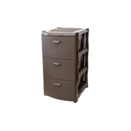 М-ПЛАСТИКА Комод 3 секции Ротанг М2811