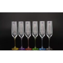 BOHEMIA Набор бокалов для шампанского  Aрлекино 190 мл. (6 шт.) B40729/190S10301A-D4639