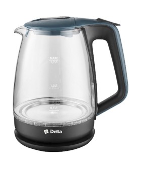 DELTA Электрический чайник DL 1331 черный с синим DELTA Электрический чайник DL 1331 черный с синим