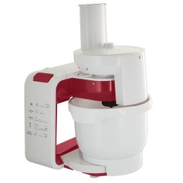 DELTA Кухонный комбайн 800W LUX DL 7500 P белый с бордовым