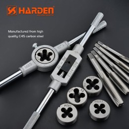 HARDEN Набор метчиков и плашек 12пр 610457