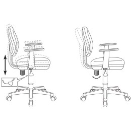 БЮРОКРАТ Кресло детское CH-W356AXSN, на колесиках, подлокотники, газлифт,120кг, ткань 813103