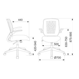 Бюрократ Кресло CH-495/BLACK спинка сетка черный TW-01 NEO сетка/ткань 1205574