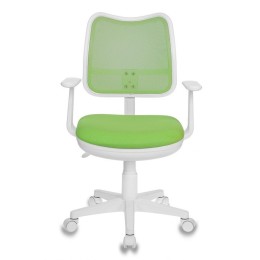 Бюрократ Кресло детское CH-W797/SD/TW-18 спинка сетка салатовый сиденье салатовый TW-18 колеса белый/салатовый 664136