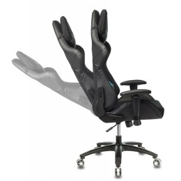 Бюрократ Кресло игровое VIKING 4 AERO BLACK EDITION черный искусст. кожа/ткань 1197917