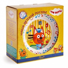 DELTA Набор посуды д/завтрака 3 пр. Три кота. Нотки КРС 820