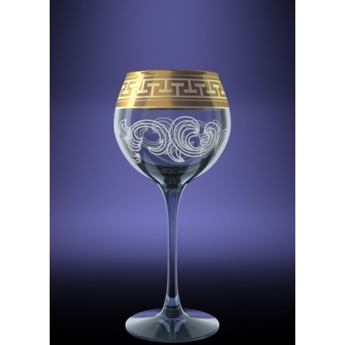 Набор бокалов для вина ГУСЬ ХРУСТАЛЬНЫЙ Греческий узор 280мл. GE01-1688