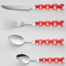 WEBBER Столовый набор 24пр. Геометрия BE 014P25/1 красный