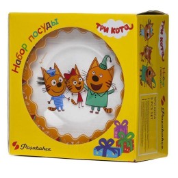 PASABAHCE Набор посуды д/завтрака 3 пр. ТРИ КОТА - КЕКСЫ 95827 BD10