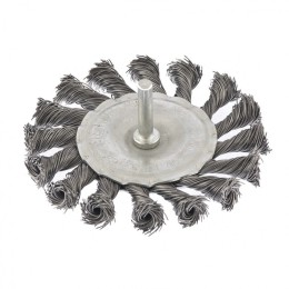 Matrix Щетка для дрели, 75 мм, плоская со шпилькой, крученая металлическая проволока 74430