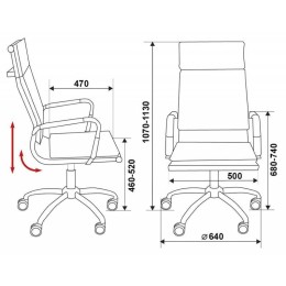 Бюрократ Кресло руководителя CH-993/ivory слоновая кость искусственная кожа крестовина хром 664066