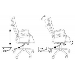 Бюрократ Кресло руководителя CH-993/ivory слоновая кость искусственная кожа крестовина хром 664066