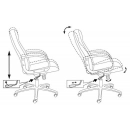 Бюрократ Кресло руководителя T-898/OR-10 молочный искусственная кожа 1129533