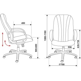 Бюрократ Кресло руководителя T-898/OR-10 молочный искусственная кожа 1129533